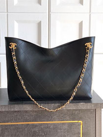 CC original lambskin medium shopping bag AS6240 black