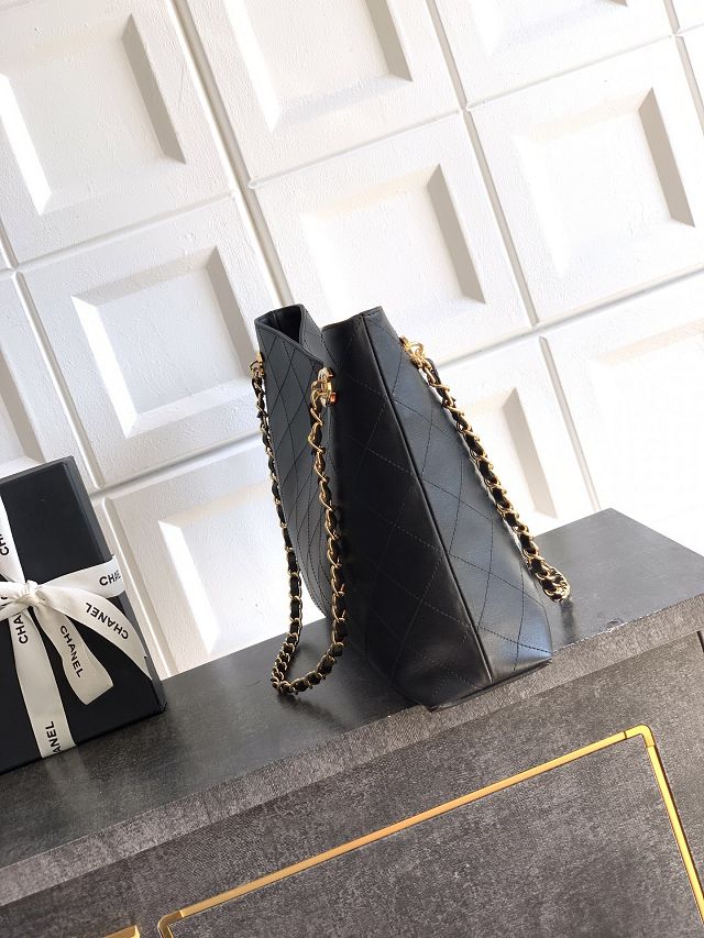 CC original lambskin medium shopping bag AS6240 black