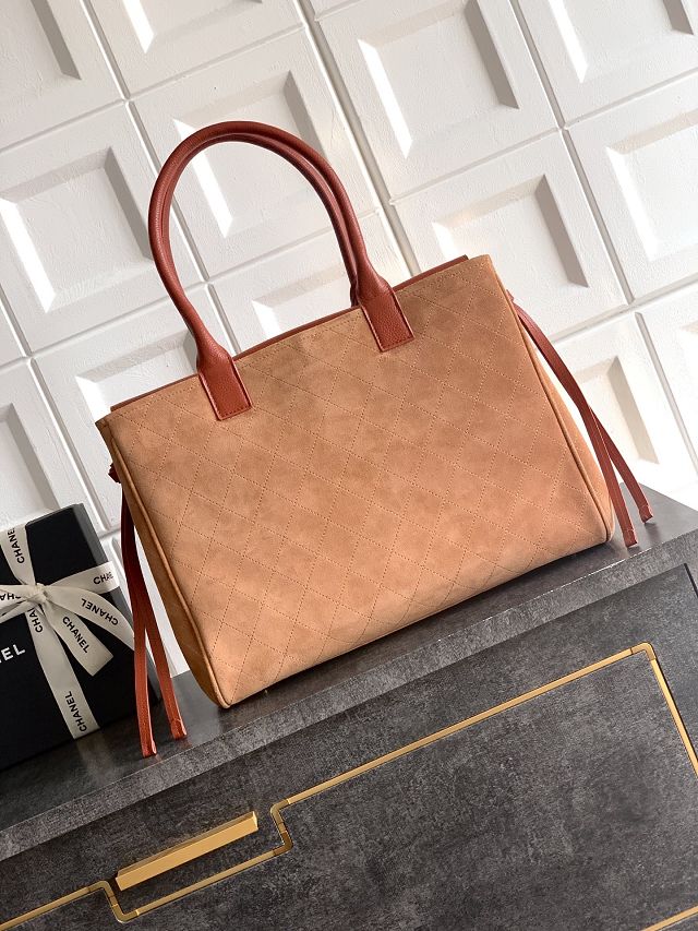 CC original suede calfskin medium tote bag AS6289 brown