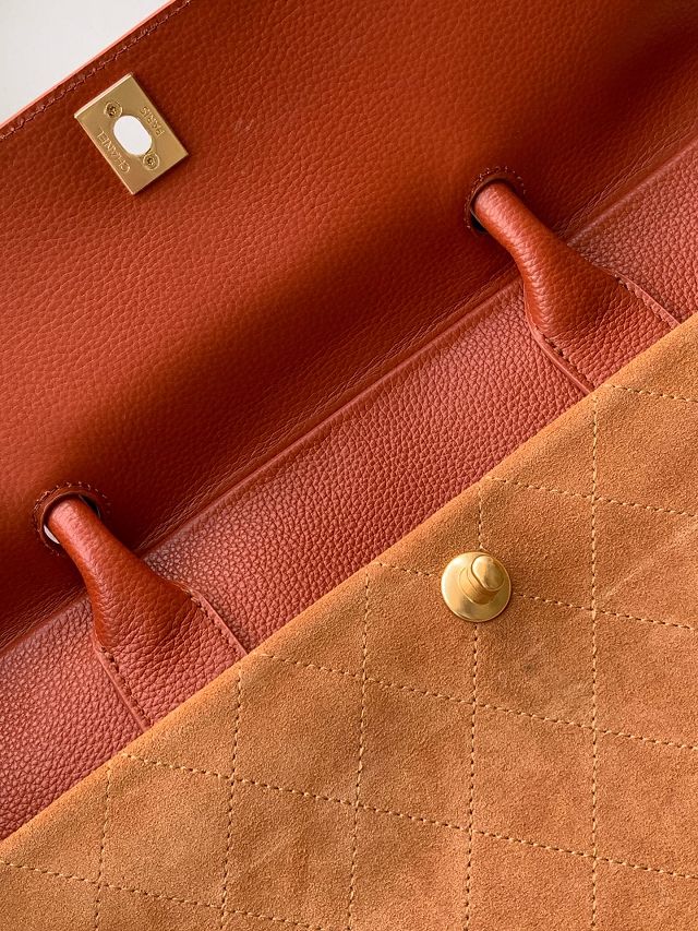 CC original suede calfskin medium tote bag AS6289 brown