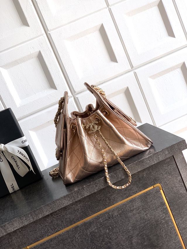 CC original grained calfskin 25 mini handbag AS5631 rose gold