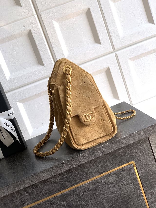 CC original suede calfskin 25 mini handbag AS5631 light brown