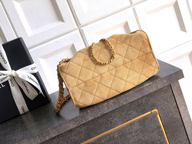 CC original suede calfskin 25 mini handbag AS5631 light brown