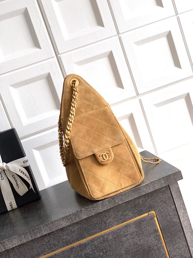 CC original suede calfskin 25 small handbag AS5293 light brown