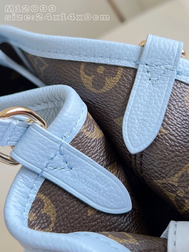 Louis vuitton original calfskin&canvas neverfull Inside out BB M28336 blue
