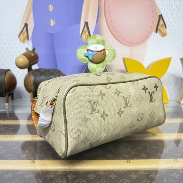 Louis vuitton original canvas locker dopp kit M29161 beige