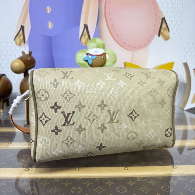 Louis vuitton original canvas locker dopp kit M29161 beige