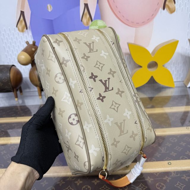 Louis vuitton original canvas locker dopp kit M29161 beige