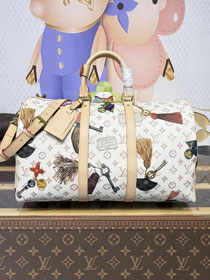 Louis vuitton monogram canvas keepall 45 M28780 white