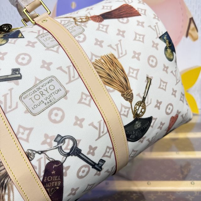 Louis vuitton monogram canvas keepall 45 M28780 white