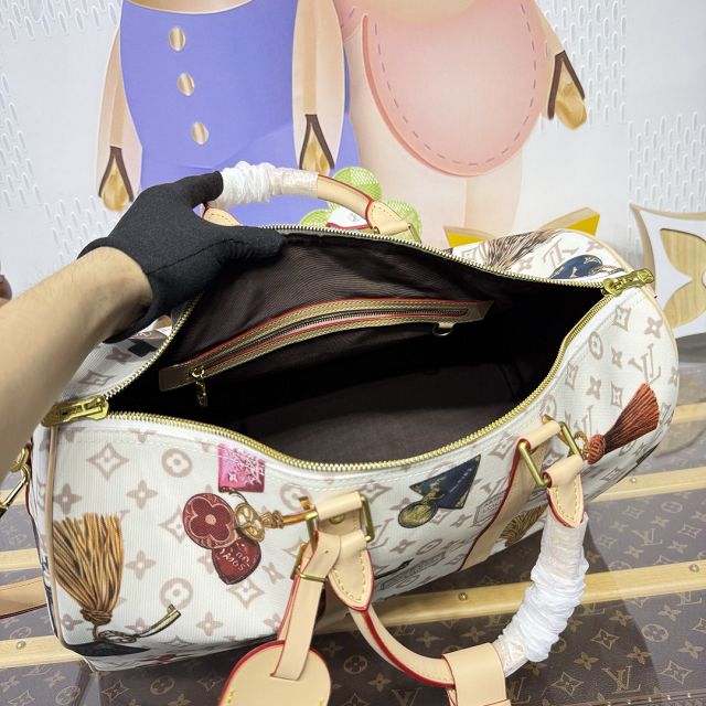 Louis vuitton monogram canvas keepall 45 M28780 white