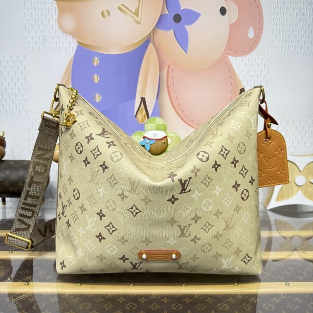 Louis vuitton monogram canvas vagabond hobo bag M26931 sand beige
