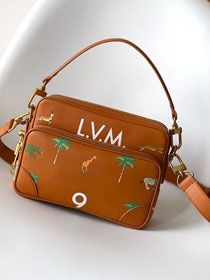 Louis vuitton original calfskin nil city bag GM M27993 brown
