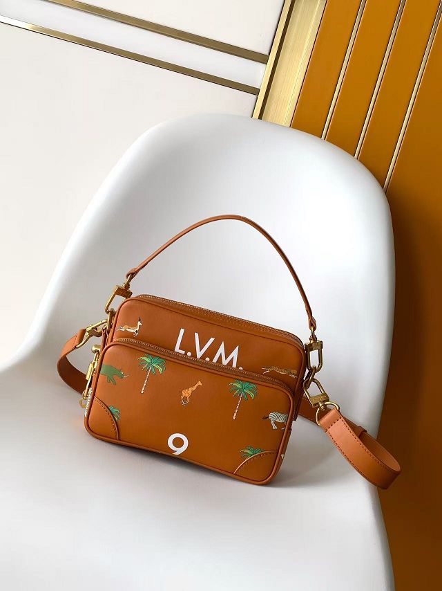Louis vuitton original calfskin nil city bag GM M27993 brown
