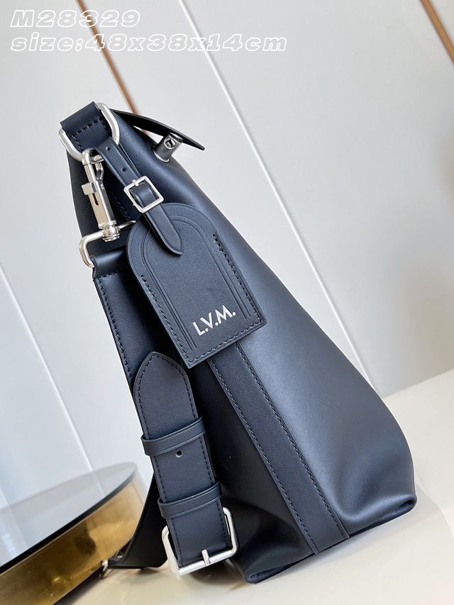 Louis vuitton original calfskin vagabond hobo bag M28392 black