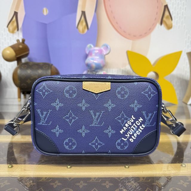 Louis vuitton original coated canvas trocadero wearable wallet M26826 blue