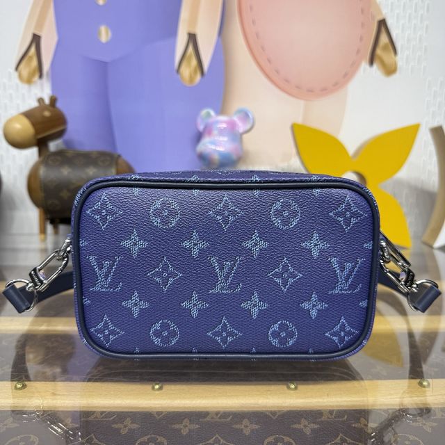 Louis vuitton original coated canvas trocadero wearable wallet M26826 blue