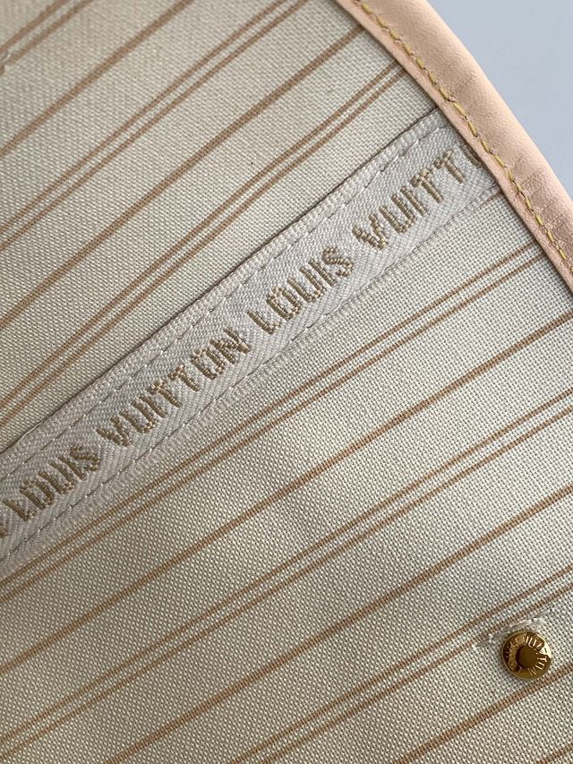 New Louis vuitton original damier azur neverfull mm N40604 beige
