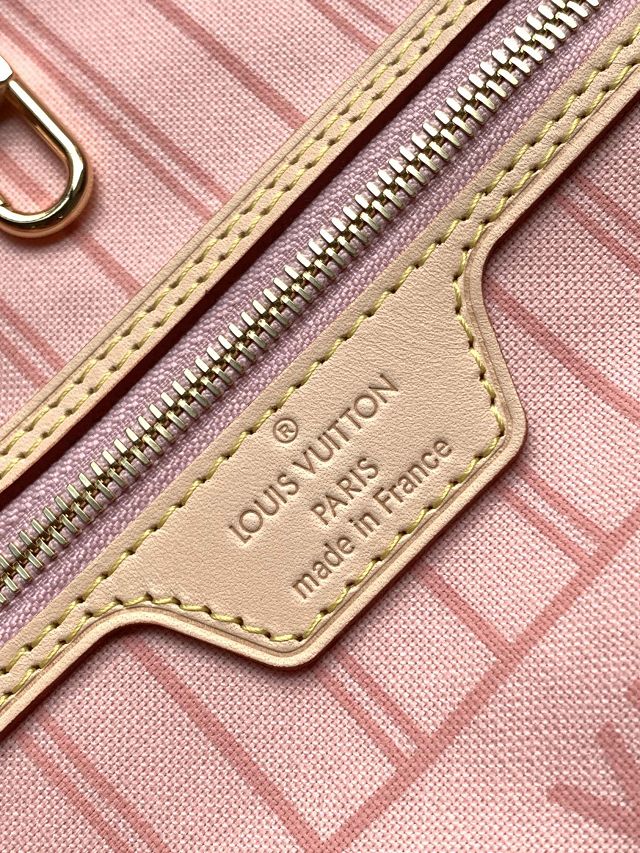 New Louis vuitton original damier azur neverfull mm N40604 pink