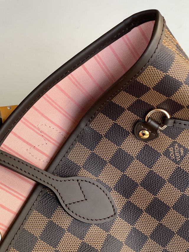 New Louis vuitton original damier ebene neverfull mm N40599 pink
