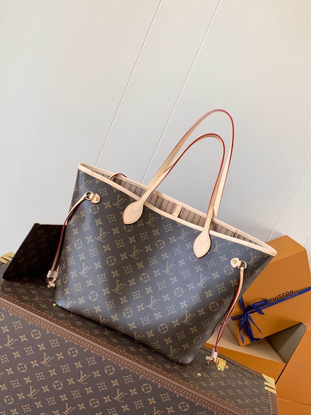 New Louis vuitton original monogram canvas neverfull mm M46975 beige