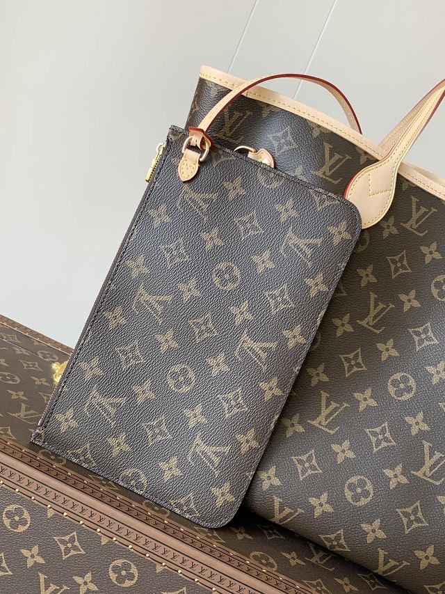 New Louis vuitton original monogram canvas neverfull mm M46975 beige