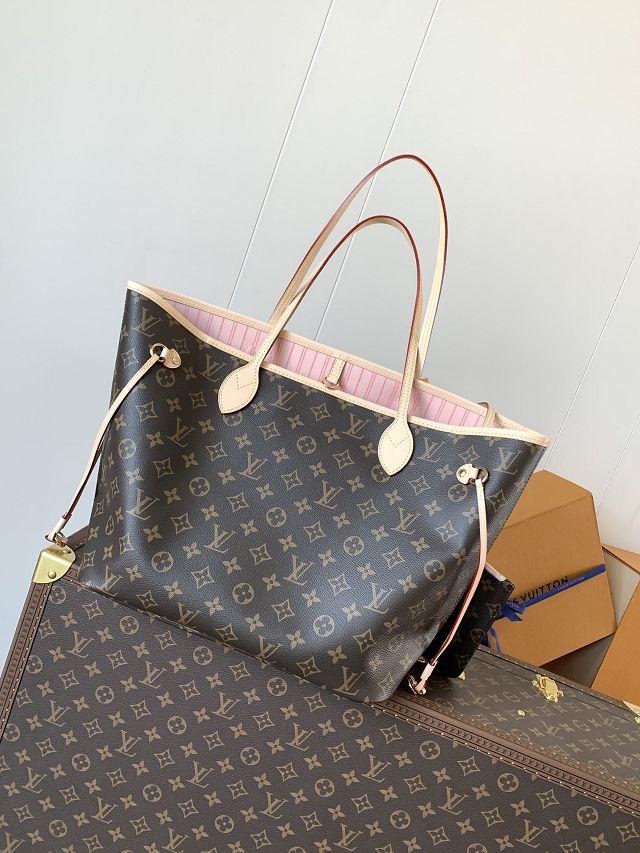 New Louis vuitton original monogram canvas neverfull mm M46975 pink