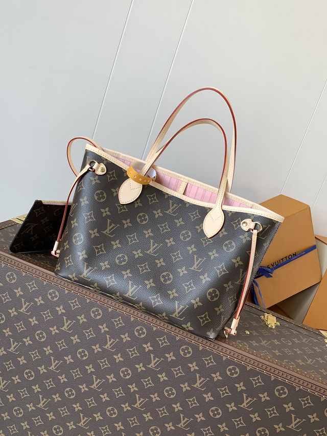 New Louis vuitton original monogram canvas neverfull pm M46979 pink