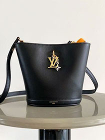Louis vuitton original calfskin bloom mini hobo bag M27260 black