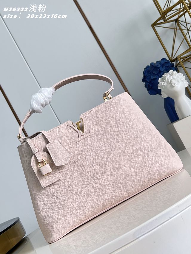 Louis vuitton original calfskin capucines visionnaire GM handbag M26259 nude
