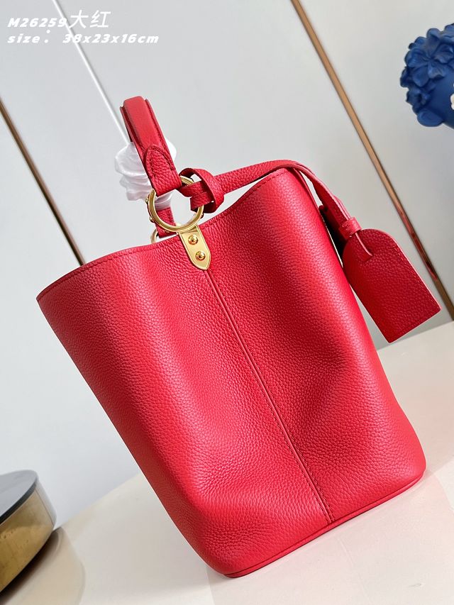 Louis vuitton original calfskin capucines visionnaire GM handbag M26259 red