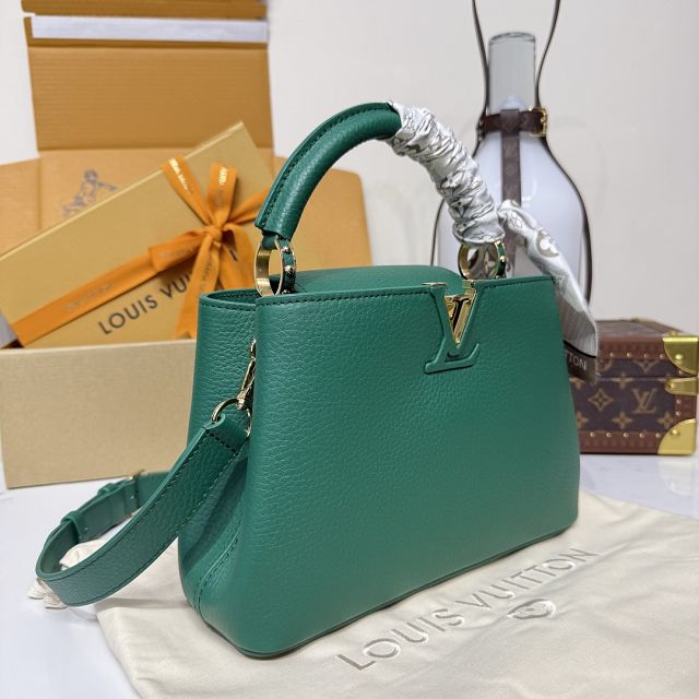Louis vuitton original calfskin capucines BB handbag M24739 green