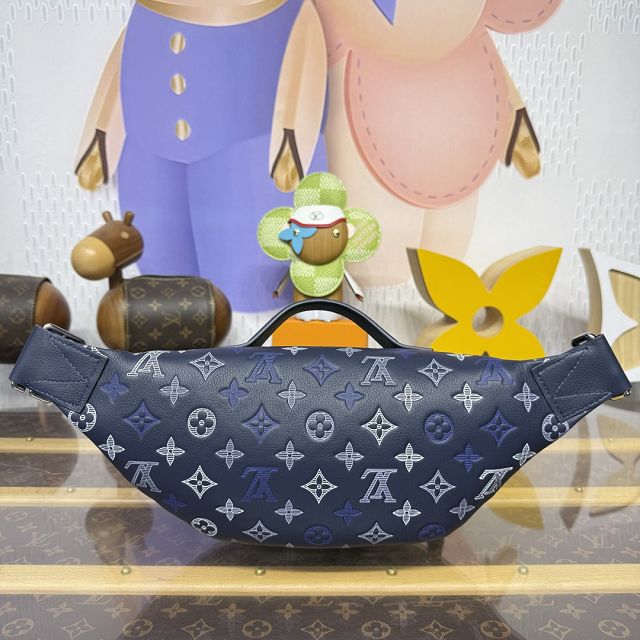 Louis vuitton original calfskin rush bumbag M28619 blue