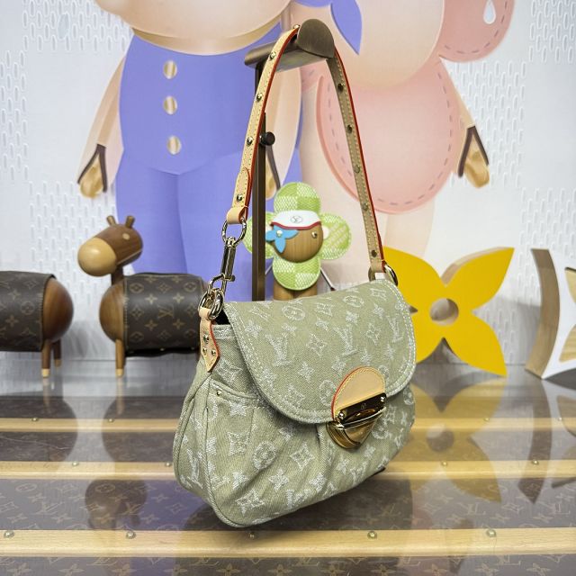 Louis vuitton original denim sunset bag M27210 green