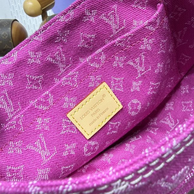 Louis vuitton original denim sunset bag M28291 pink