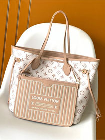 Louis vuitton original calfskin&canvas neverfull Inside out MM M25665 dune