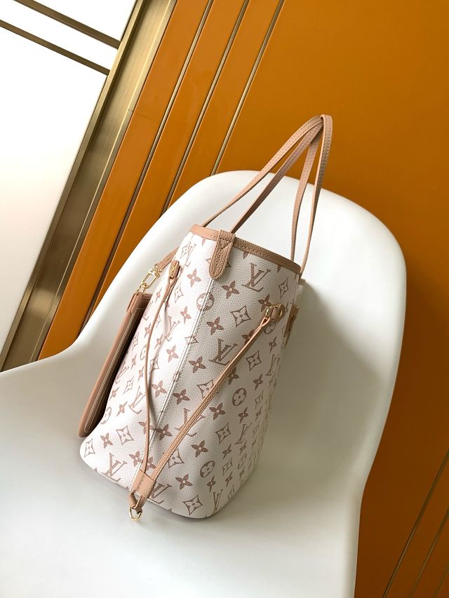 Louis vuitton original calfskin&canvas neverfull Inside out MM M25665 dune
