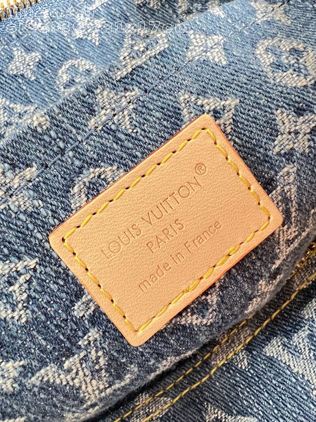 Louis vuitton original denim speedy soft 30 M14430 blue