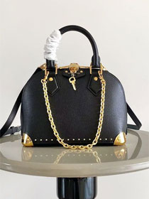 Louis vuitton original calfskin alma trunk BB M29445 black