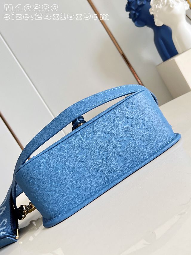 Louis vuitton original calfskin diane satchel M13231 blue