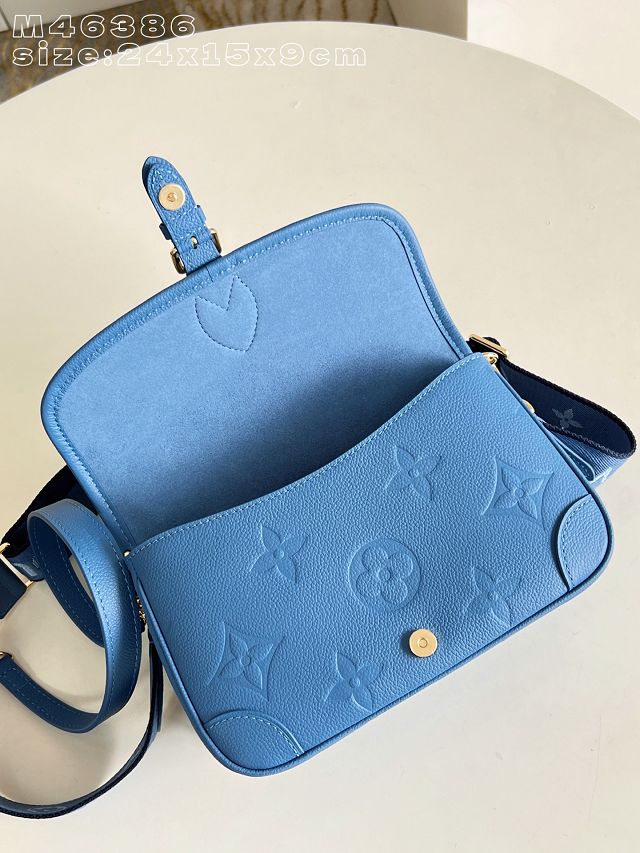 Louis vuitton original calfskin diane satchel M13231 blue