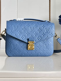 Louis vuitton original calfskin pochette metis M41487 blue