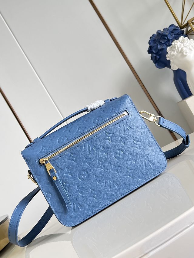 Louis vuitton original calfskin pochette metis M41487 blue