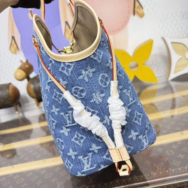 Louis vuitton original monogram denim neverwoof M28052 blue