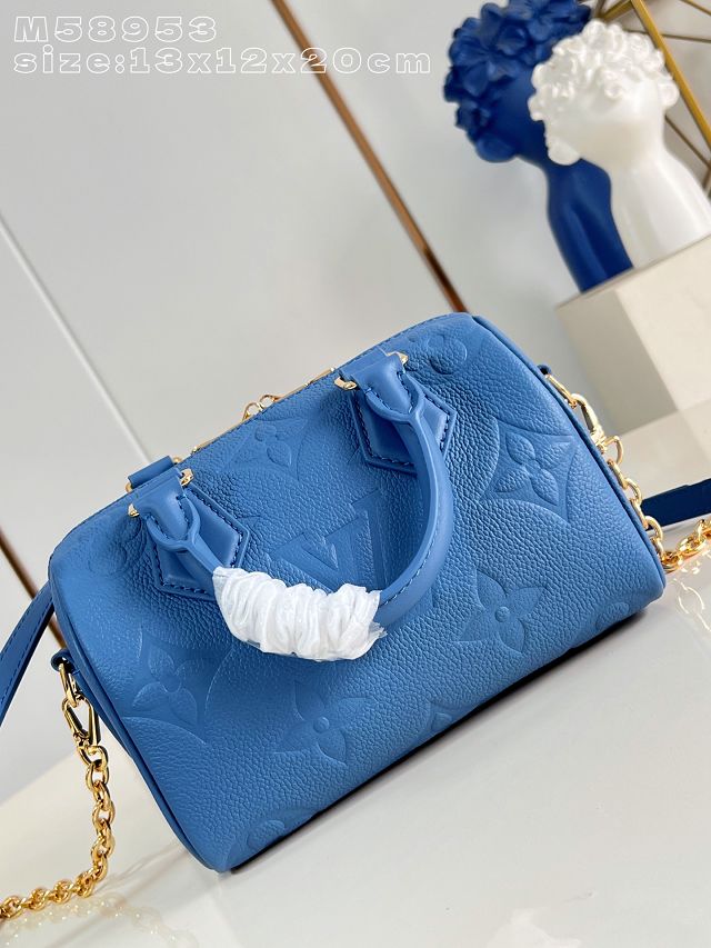 Louis vuitton original calfskin speedy 20 M58953 blue