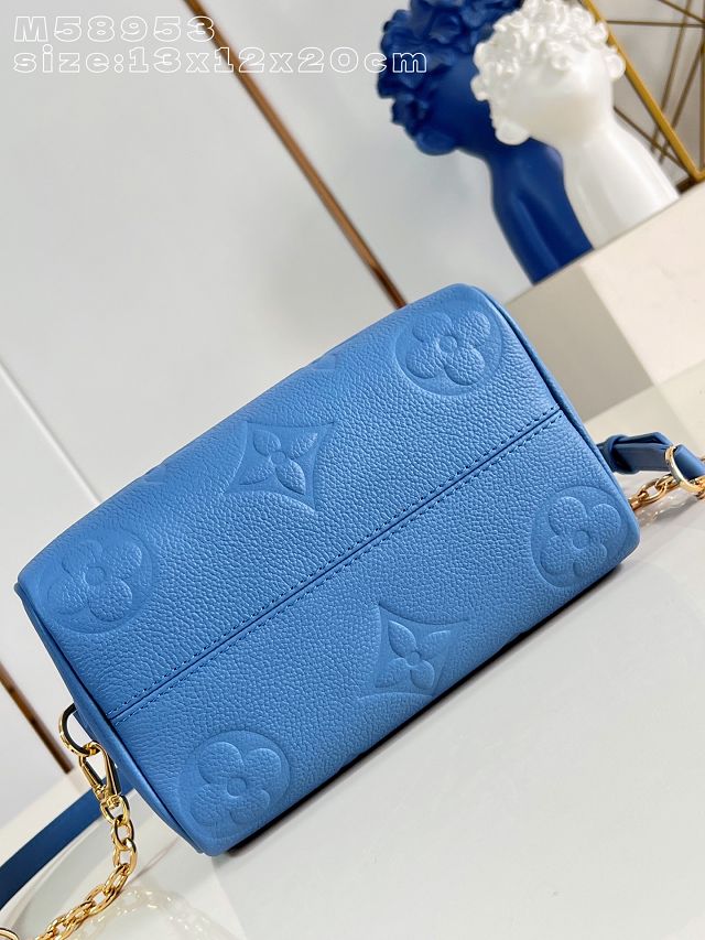 Louis vuitton original calfskin speedy 20 M58953 blue