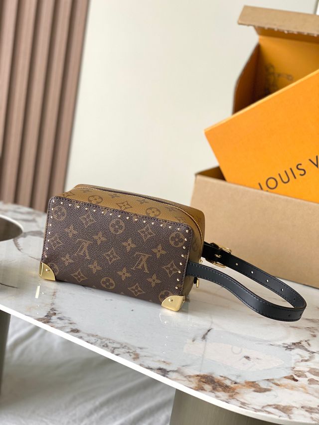Louis vuitton original monogram reverse  locker dopp kit M29313
