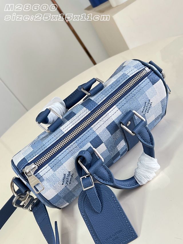 Louis vuitton original denim keepall 25 M28600 blue