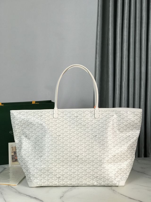 Goyard original canvas artois gm bag GY0129 white