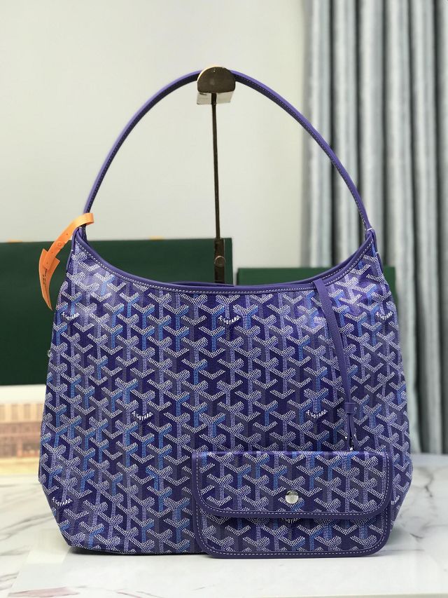 Goyard original canvas boheme hobo bag GY0094 blueberry purple
